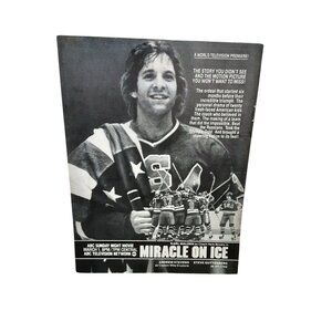 1981 Miracle on Ice ABC TV Movie Vintage Print Ad USA Hockey Steve Guttenberg